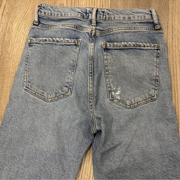 AGOLDE Women’s Sz 25 Jeans Nico High Rise Slim Distressed Denim Blue Button Fly - Picture 7 of 15